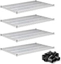 30" x 48" Heavy Duty Wire Shelving Shelf 4 Pack for Rack Expansion and Storage Reconfiguration, NSF by Zedfire