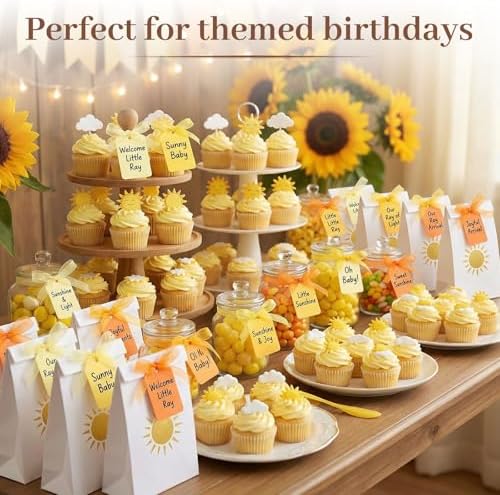 SallyFashion 100PCS Yellow Orange Gift Tags with Organza Ribbons - Image 3