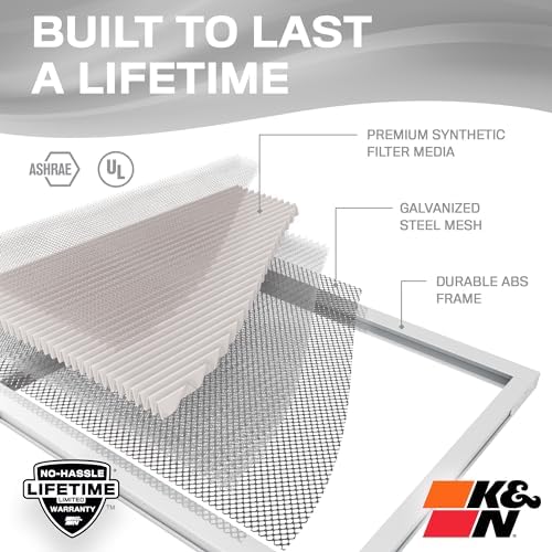 K&N 14X24X1 HVAC Furnace Air Filter, Lasts a Lifetime, Washable, Merv 8, the Last HVAC Filter You Will Ever Buy, Breathe Safely at Home or in the Office, HVC-8-11424 - Image 4