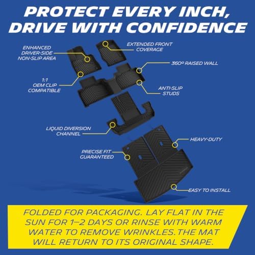 Michelin Vehicle Mats for 2022-2026 Ford Explorer 6 Seats Captain Chairs - Image 3