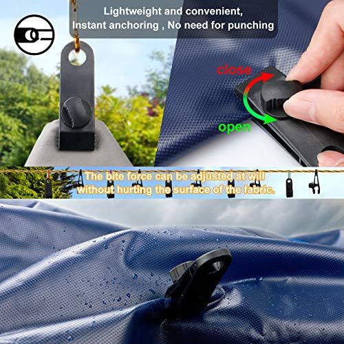 Tarp Clips Heavy Duty Lock Grip, Plastic Tarp Clamps, Linoleum Tent Clip - Image 5