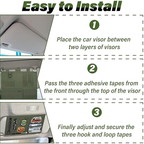 BFXM Tactical Visor Organizer, Car Visor Organizer, Sunvisor Organizers - Image 6