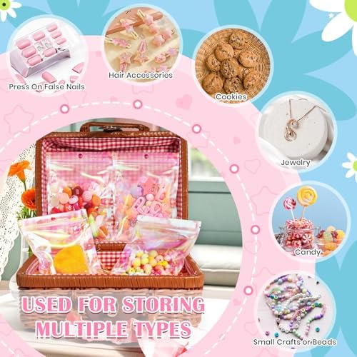 FUNFERY 4x6 inch Rainbow Clear Window Smell Proof Holographic Mylar Bags - Image 5