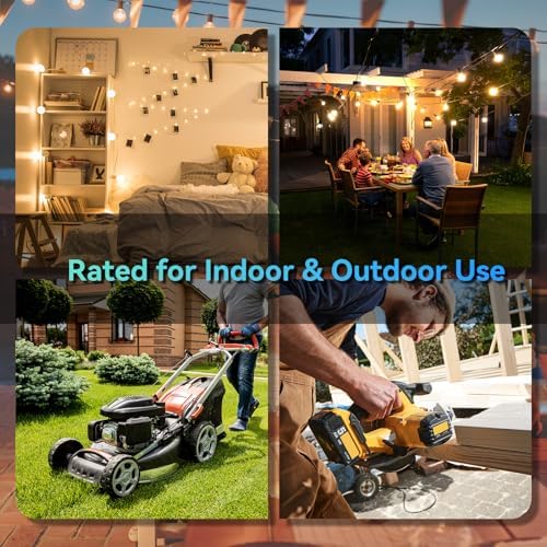 K KASONIC 25 FT 3 Outlet Outdoor Extension Cord, 16/3 Grounded Cord, Black - Image 6