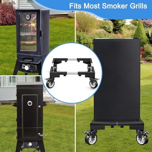 Heavy Duty All Steel Smoker Stand with 5 Inch Casters Wheels, for Vertical Electric Smoker&Digital Electric Smoker Universal Mobile Base - Image 7