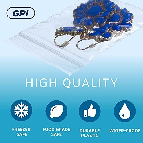 2" x 3" Small Zip Bags, Bulk Case of 8,000, Clear Plastic Reclosable Poly Baggies, 2 mil with Resealable Zip Top Lock for Storage & Packaging Jewelry, Pills, Meds, Candy, Beads & Seeds. GPI - Image 3