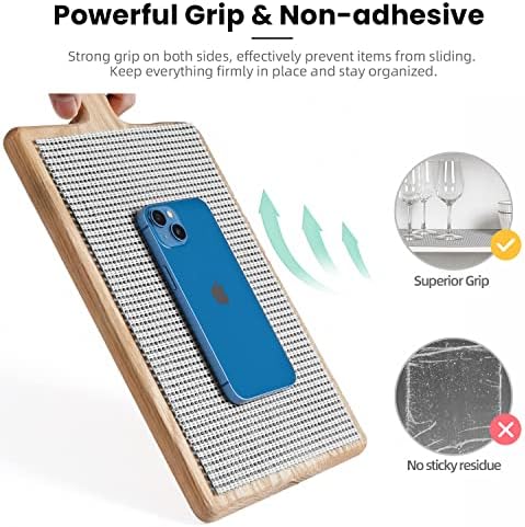 BAGAIL Non-Adhesive Shelf Liner, Thick Strong Grip Drawer Liners for Kitchen Cabinets, Heavy-Duty Easy Cut Cabinet Liners for Shelves, Pantry, Bathroom Cupboards - 17.5" x 20FT, LightGrey - Image 3