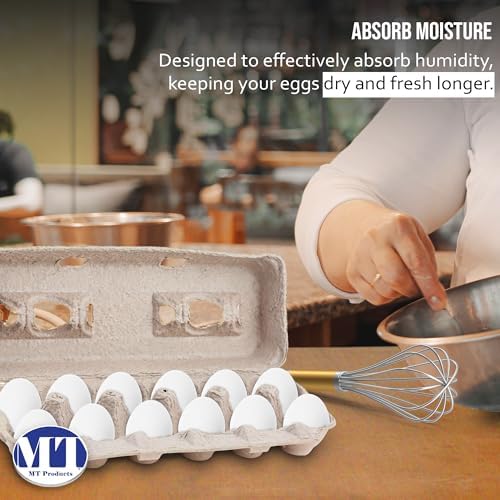 MT Products Blank Natural Pulp Egg Cartons Holds Up to Twelve Eggs - 1 Dozen - Strong Sturdy Egg Crate Cardboard Material Perfect For Storing Extra Eggs (25 Pieces) - Made in the USA - Image 6