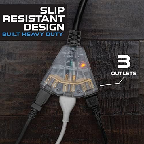 Iron Forge Cable 12 Gauge Extension Cord Multi Outlet, 100 Ft - Black SJTW - Image 7