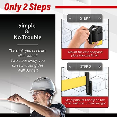 DuraSteel Wall Mount Retractable Belt Barrier - Image 6
