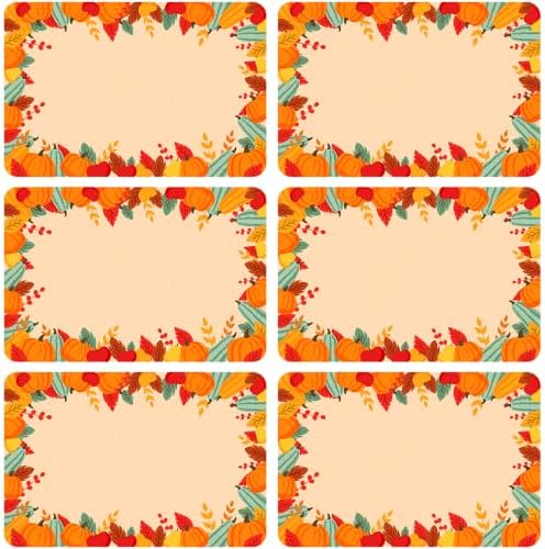 180 PCS Fall Name Tags Stickers Autumn Gift Labels Tag, Pumpkin Maple Leaves Fall Gifts Tags Sticker Thanksgiving Name Labels Stickers for Autumn Gifts Packaging Organizing Party Supplies by wonmon