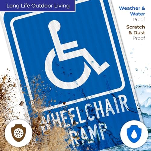 Wheelchair Ramp Sign, - Image 5