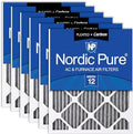 Nordic Pure 18x20x1 Pleated MERV 12 Plus Carbon Air Filters 6 Pack by NordicPure