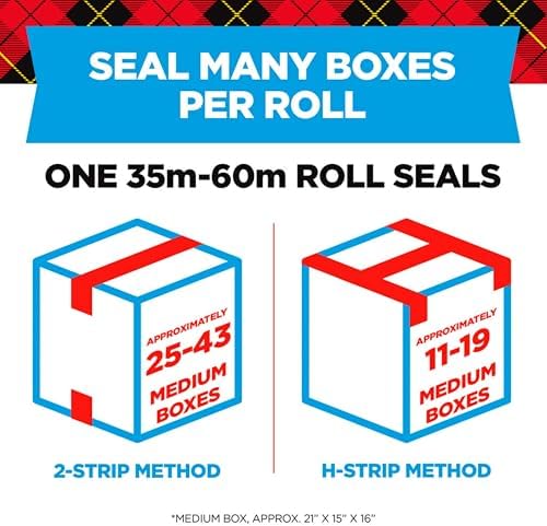 Scotch Heavy Duty Packing Tape, Clear | 1.88 in. x 54.6 yd. | For Shipping | 1 Roll, Pack of 12 - Image 3