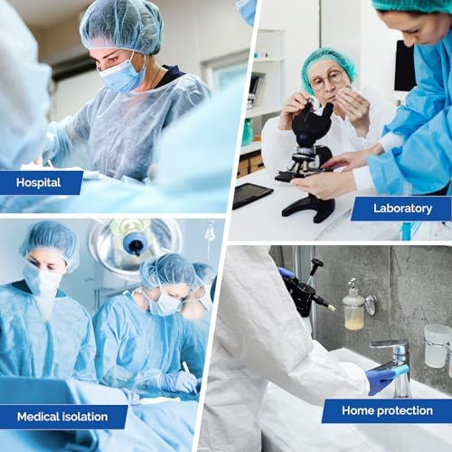 JMU 100 Pack Disposable Isolation Gowns XL, 51x59 Inch PPE Medical Gowns - Image 5