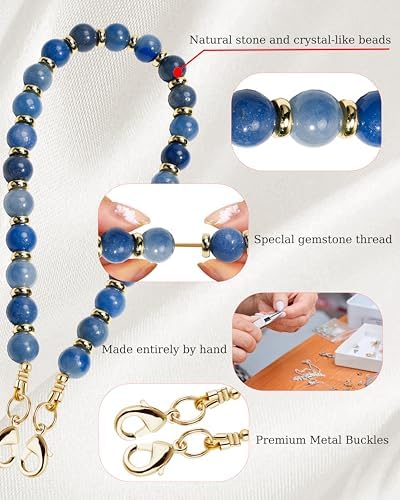 Marble Beaded Phone Wrist Strap for Women, Detachable Design - Image 5