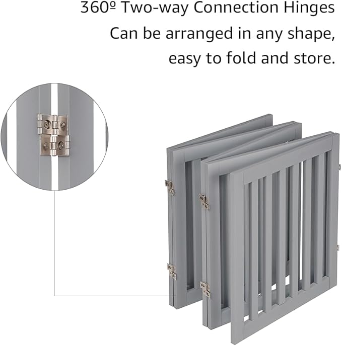 unipaws 24”H Free Standing Pet Gate - Image 5