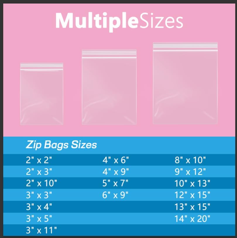 iMailer- 1000 Pcs- 3" x 5" Clear Small Plastic Zip Bags - Image 4