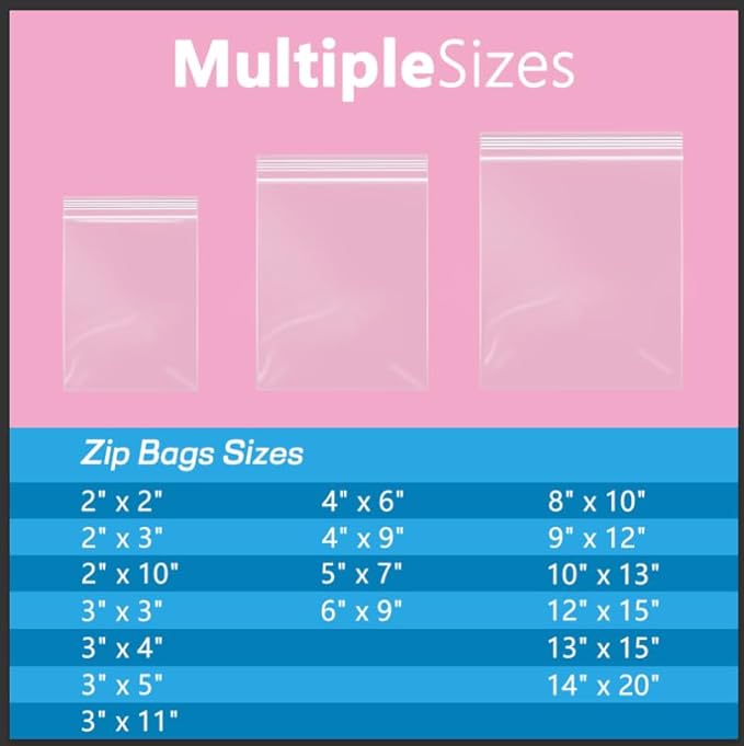 iMailer - 500 Pcs- 3" x 5" Clear Small Zip Bag - Reclosable Zip Plastic Poly - Image 4