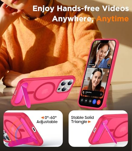 Temdan Magnetic Compatible with iPhone 13 Pro Max Case, [Built-in Invisible Kickstand][Compatible with MagSafe][Military Grade Shockproof] Slim Translucent Matte Phone Case for iPhone 13 Pro Max 6.7" - Image 4