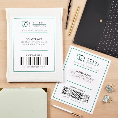 Avery Printable Shipping Labels, 5.5" x 8.5" Customizable Stickers, White, 200 Blank Mailing Labels, Great for Mailing, Shipping, Organizing, and More (8426) One Size (Pack of 5) - Image 4