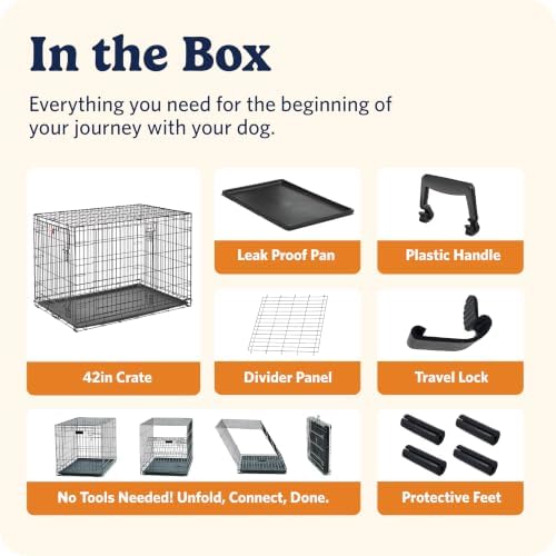 LifeStages by MidWest 42-Inch Double Door Crate, Large Breeds, 71-90 lbs - Image 3
