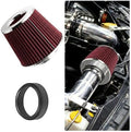 LAINLOY Universal Clamp-On Air Intake Filter for Cars, 76MM, Red by Unknown