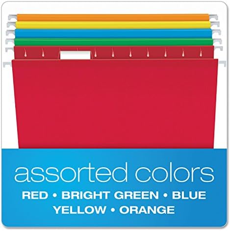 Pendaflex Reinforced Hanging File Folders, Letter Size, Assorted, 1/5 Cut, 25/BX (4152 1/5 ASST) - Image 3