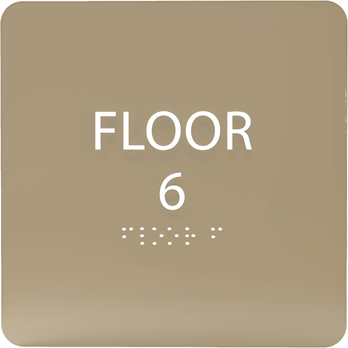 6" X6" Floor 6 Sign by ADACentralSigns