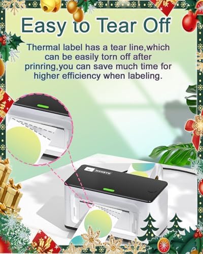 2 inch Round Thermal Labels, Thermal Printer Labels Sticker use for Barcode, Shipping, Customized, Circle Direct Thermal Stickers 500 PCS/1 Roll, Gradient Green - Image 5