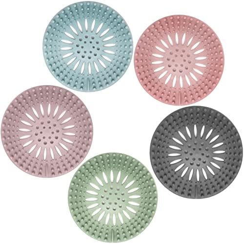 Gotega 5 Pack Sink Drain Strainer, Hair Catcher for Bathroom Tub Shower by Gotega