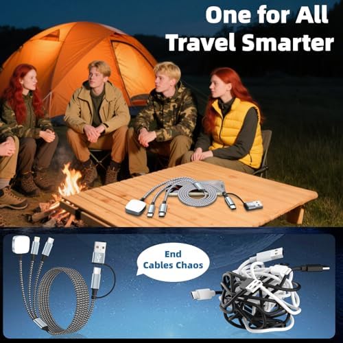 Travel Essentials 3-in-2 Multi Charging Cable with iWatch Charger/IP/USB-C - Image 3