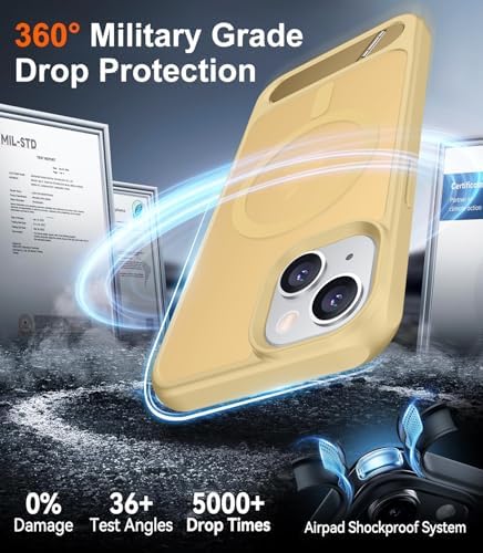 Temdan Magnetic Compatible with iPhone 15 Plus Case & iPhone 14 Plus Case, [Built-in Invisible Kickstand][Compatible with MagSafe][Military Grade Shockproof] Slim Translucent Matte Phone Case 6.7" - Image 5