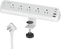 TESSAN Desk Clamp Power Strip 6 Ft, 2100J Surge Protector, 5 Outlets and 4 USB by TESSAN