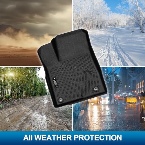 PELEUS Floor Mats Compatible with 2014-2019 Toyota Highlander 7 Seats Gas, Custom Fit All Weather Car Mats 3 Rows Liner and Trunk Cargo Mat with Backrest Protector, Odorless TPE Accessories - Image 5