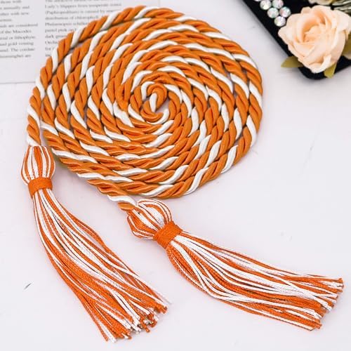 GraduationMall Graduation Honor Cord 68" OrangeWhite - Image 2