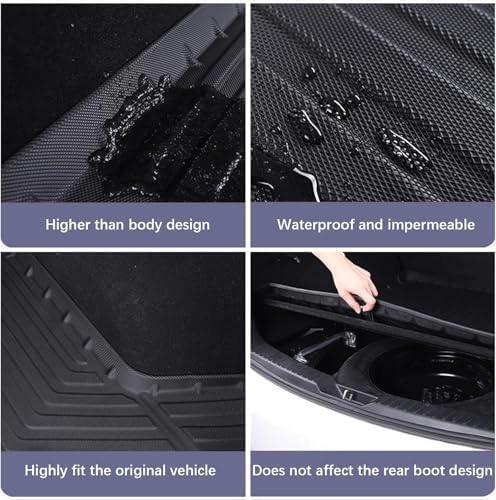 Elsetyler Custom Fit for Cargo Liner BMW 430i M440i 2021-2025 Coupe - Black TPE All Weather Heavy Duty Waterproof Rear Cargo Tray Trunk Floor Mat Protector - Image 4