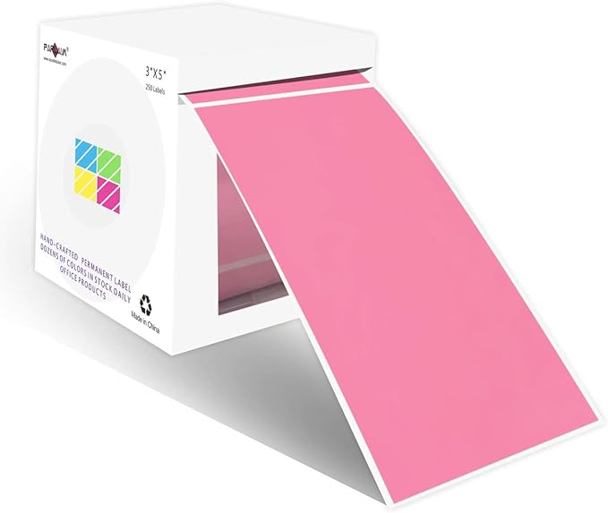 PARLAIM 3 X 5 Inch Rectangle Adhesive Color Coding Stickers, Square Inventory by PARLAIM