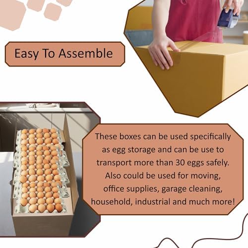Corrugated Export Egg Boxes with Handles ECT32 - Fits 30 Dozen Eggs - 30 DZ Stock (NO EGGS) (75) - Image 4