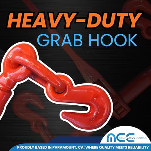 1 Pack 3/8"-1/2" Ratchet Load Binders for Transport Chains Heavy Duty Anchors - Image 6