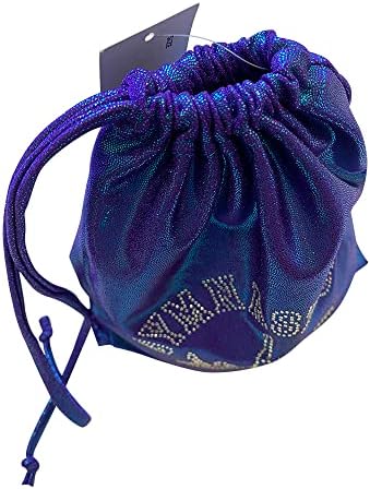 LIL'FOX 8"x10" Drawstring Gymnastics SMALL GRIP BAG 26x20cm - Lightweight Bag for Personal Equipment - Shiny Foil Rhinestones - Image 2