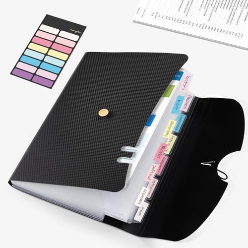 Sooez Expanding File Folders, 13 Pocket Accordion File Organizer, Letter/A4 - Image 7