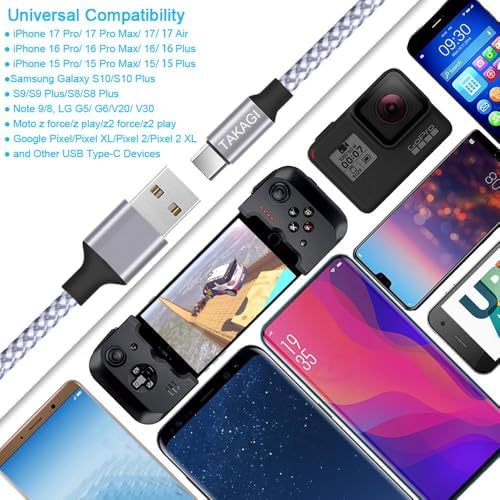 USB C Cable Fast Charging Nylon Braided 3Pack 6ft USB A to Type C Cord - Image 7