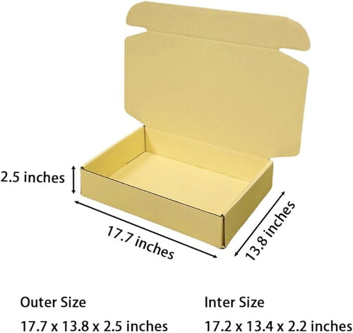 20 Pcs 17.7 x 13.8 x 2.5 inches X-Large Size Corrugated Cardboard Gift Boxes - Image 2