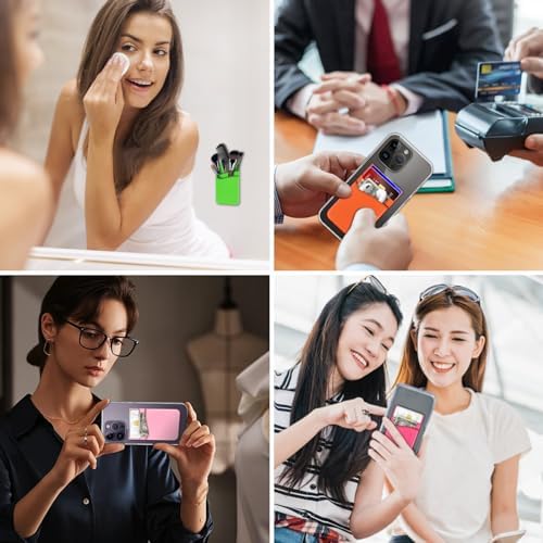 Senose 5 Pack Cell Phone Wallet, Silicone Phone Card Holder - Image 2