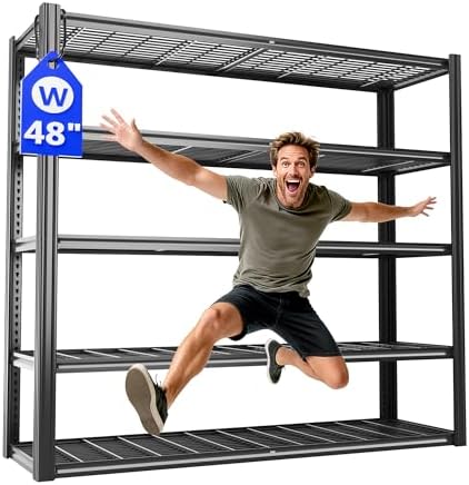 5 Tier Garage Shelving Heavy Duty 3030LBS 48" W x 72" H x 24" D by VDEVY