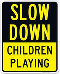 Slow Down Children Playing Sign, Traffic Sign, by SigoSigns
