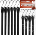 10 Pack 21 in Bungee Cords with Hooks, EPDM Rubber Tarp Straps by Digank