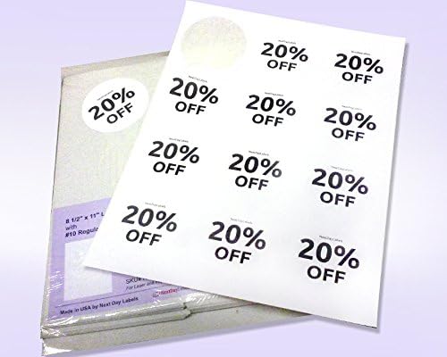 NextDayLabels - 2.5 Inch Round Sticker Labels - Matte White Blank Laser/Inkjet - Image 5
