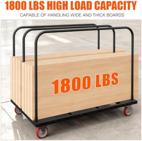 Folding Table Cart, Industrial Table Dolly with 5" PU Swivel Casters, Heavy-Duty Dolly w/ 1800 LBS for Party Events Hotel Factory Warehouse (45.6" L x 29.1" W x 39.3" H) - Image 4